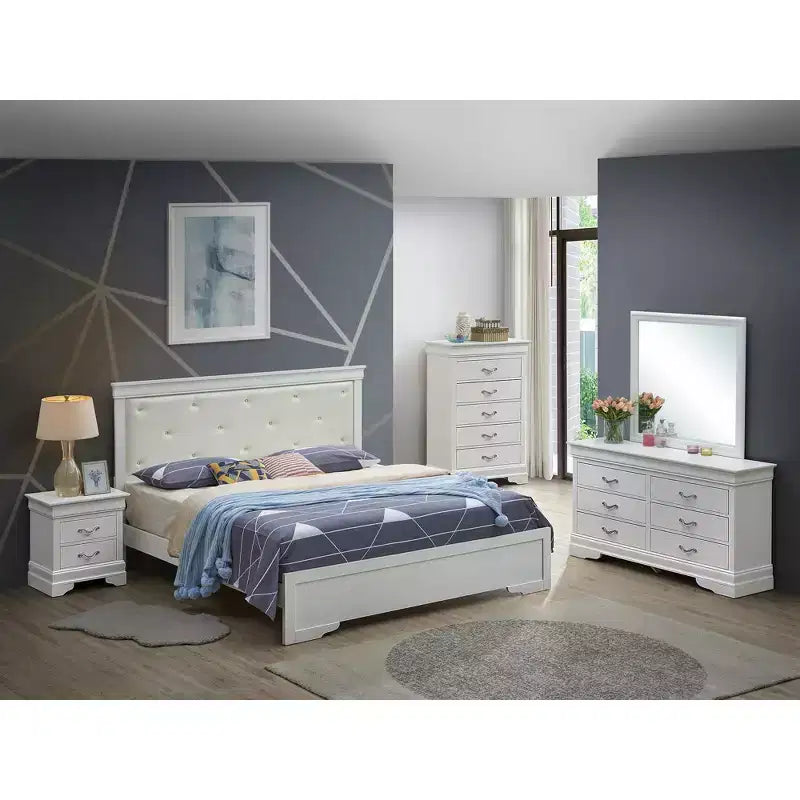 Lits à panneaux Lorana et Queen Passion Furniture