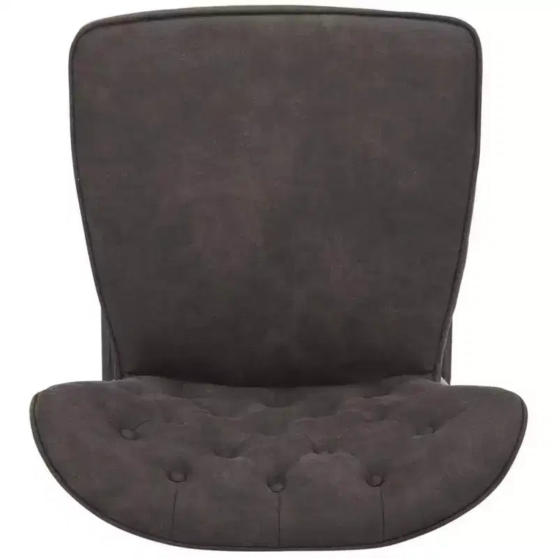 Tabouret de comptoir pivotant Ashby 26H de style moderne du milieu du siècle, avec capitonnage en cuir (ensemble de 2) - FOX1702 - Safavieh Couture