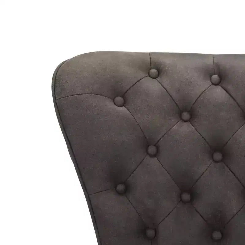 Tabouret de comptoir pivotant Ashby 26H de style moderne du milieu du siècle, avec capitonnage en cuir (ensemble de 2) - FOX1702 - Safavieh Couture