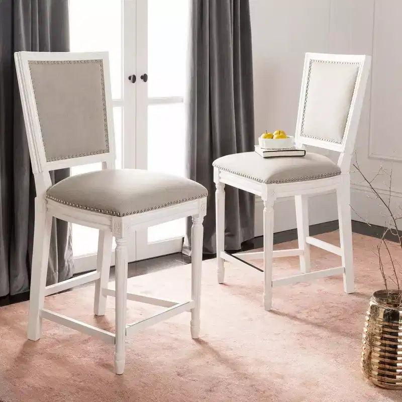 Tabouret de comptoir rectangulaire Buchanan (Lot de 2) - FOX6271 - Safavieh Couture