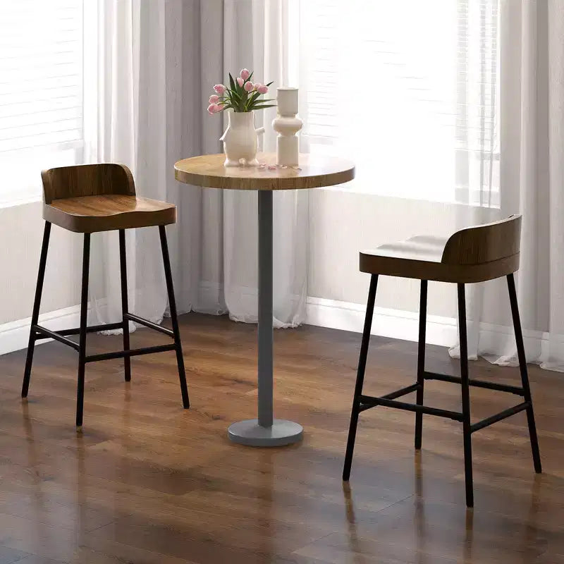 Tabouret de bar à dossier bas industriel Costway de 24,5 po (lot de 2 ou 4)