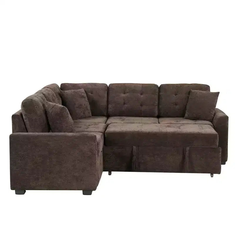Canapé-lit d'angle 82,6 W avec roulettes, canapé-lit gigogne avec ports USB et prises de courant - ModernLuxe