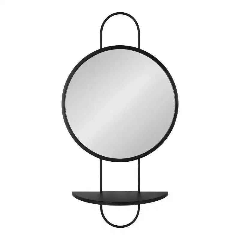 Miroir rond Patel de 19x33 avec étagère - Kate & Laurel All Things Decor
