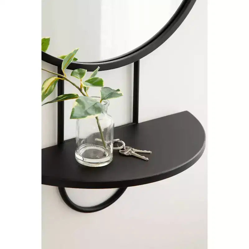 Miroir rond Patel de 19x33 avec étagère - Kate & Laurel All Things Decor