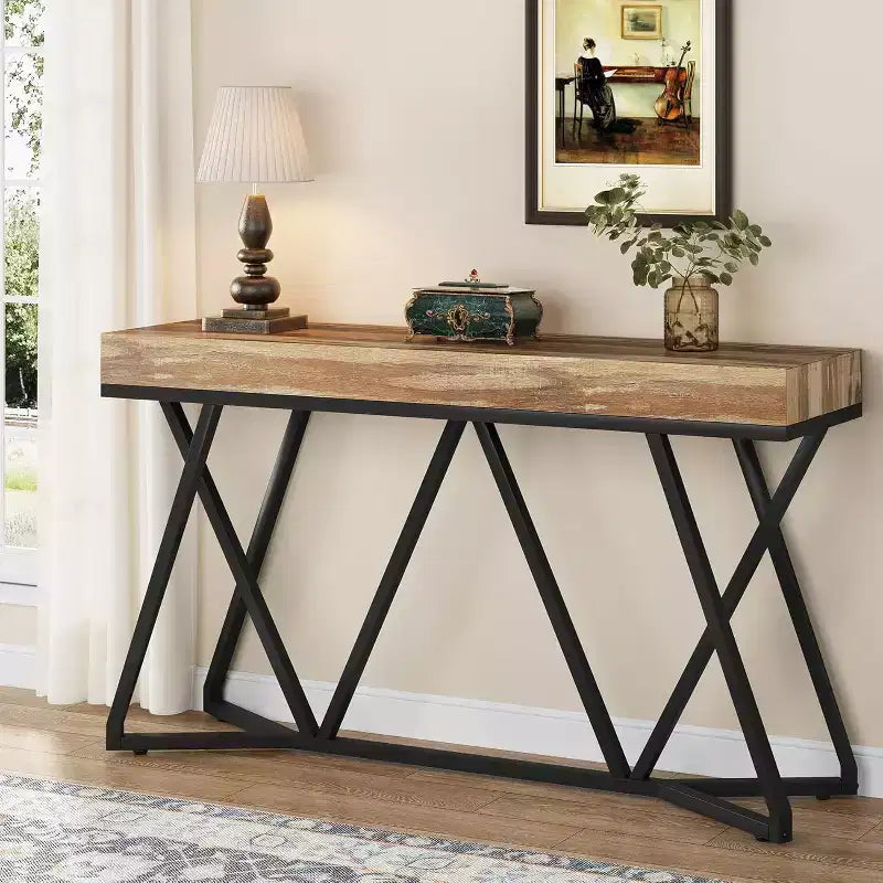 Tribesigns 55.12 Table de canapé effet bois