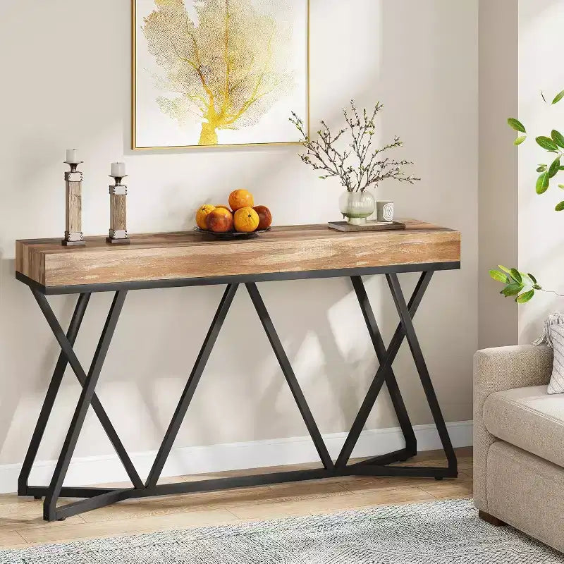 Tribesigns 55.12 Table de canapé effet bois