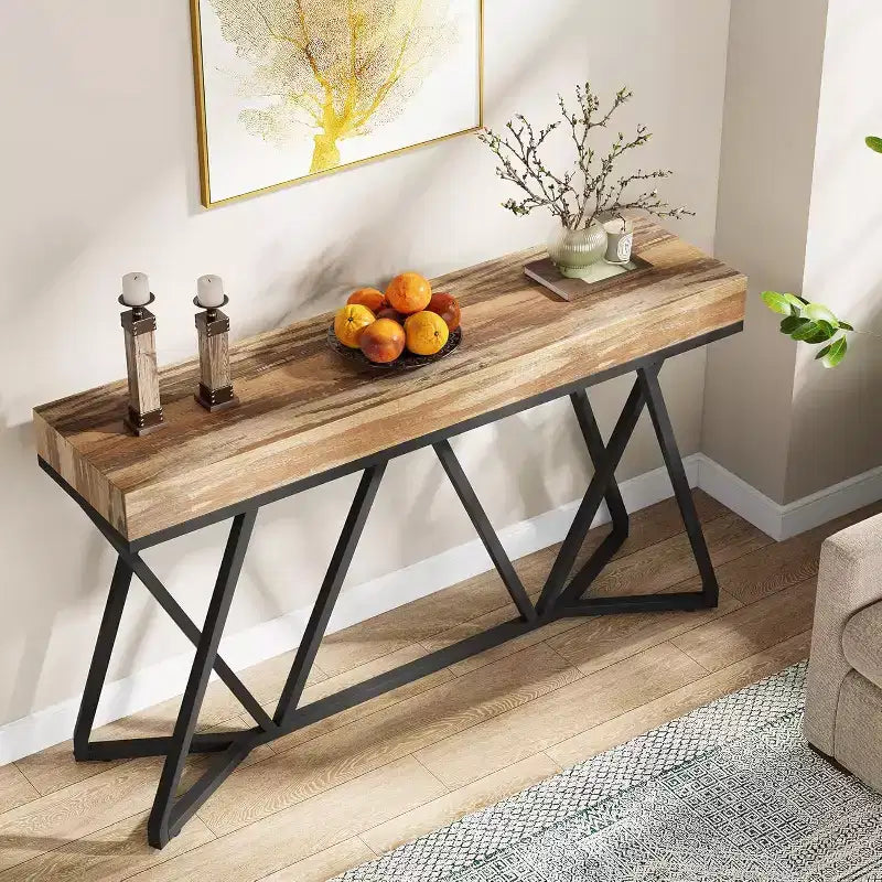 Tribesigns 55.12 Table de canapé effet bois