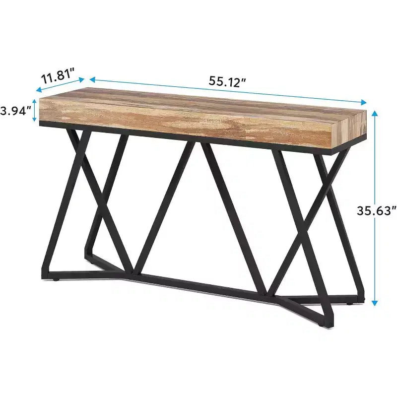 Tribesigns 55.12 Table de canapé effet bois