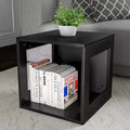 Hasting Home Modern Stackable Modular Cube End Table with Open Sides