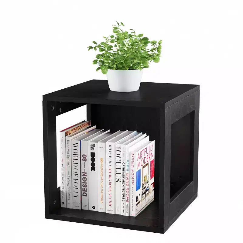 Table d'appoint cube modulaire empilable à côtés ouverts Hasting Home Modern