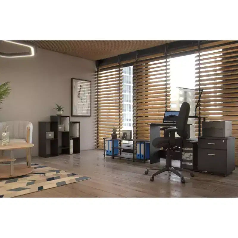 Meuble TV 3 niveaux sans outils Furinno pour téléviseurs jusqu'à 50 pouces - Centre multimédia de divertissement
