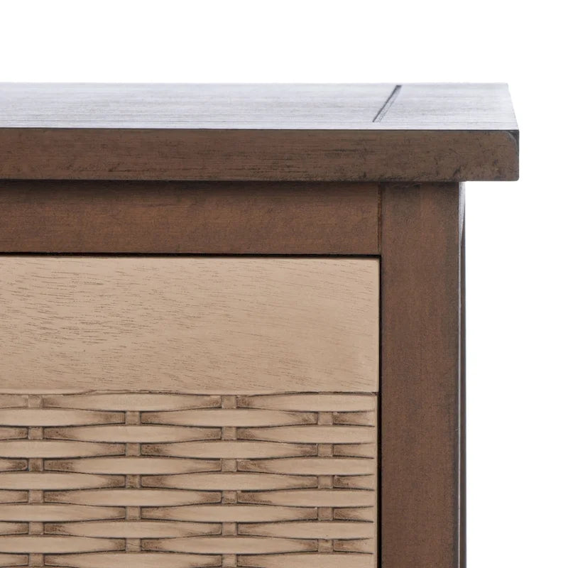 Banc de rangement 3 tiroirs avec étagère inférieure, une place – 120 cm (L) x 38 cm (P) x 48 cm (H) | Sable / Noir / Marron / Blanc vieilli