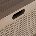 Banc de rangement 3 tiroirs avec étagère inférieure, une place – 120 cm (L) x 38 cm (P) x 48 cm (H) | Sable / Noir / Marron / Blanc vieilli