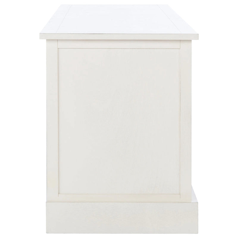 Banc de rangement 3 tiroirs avec étagère inférieure, une place – 120 cm (L) x 38 cm (P) x 48 cm (H) | Sable / Noir / Marron / Blanc vieilli