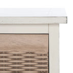 Banc de rangement 3 tiroirs avec étagère inférieure, une place – 120 cm (L) x 38 cm (P) x 48 cm (H) | Sable / Noir / Marron / Blanc vieilli