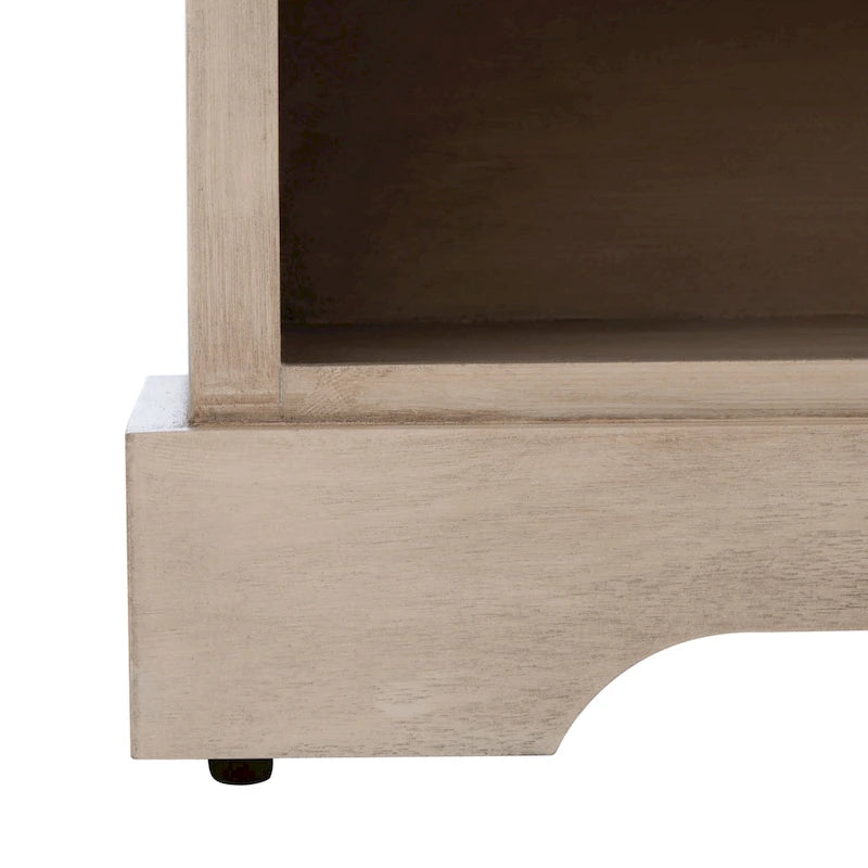 Banc de rangement 3 tiroirs avec étagère inférieure, une place – 120 cm (L) x 38 cm (P) x 48 cm (H) | Sable / Noir / Marron / Blanc vieilli