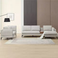 5-Seat Minimalist Cloud Couch and Loveseat Set U Shaped Sectional Sofa for Living Room Linen - Morden Fort