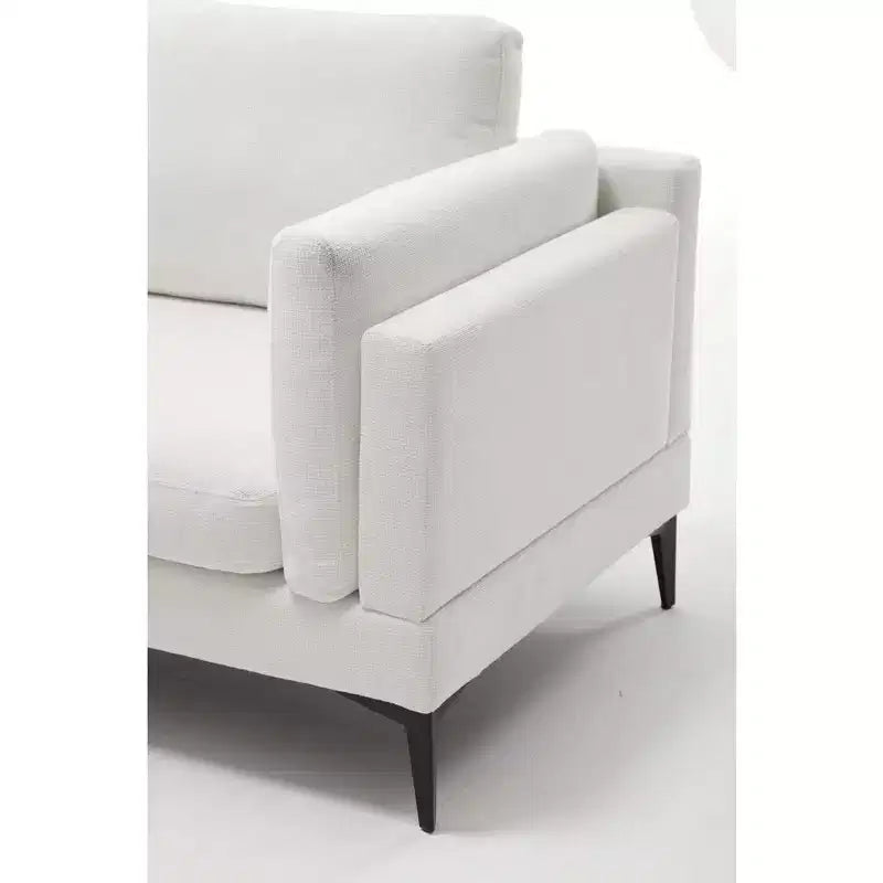Morden Fort - Canapé Sectionnel en U, Design Minimaliste, 5 Places, Style Nuage avec Causeuse pour Salon, en Lin