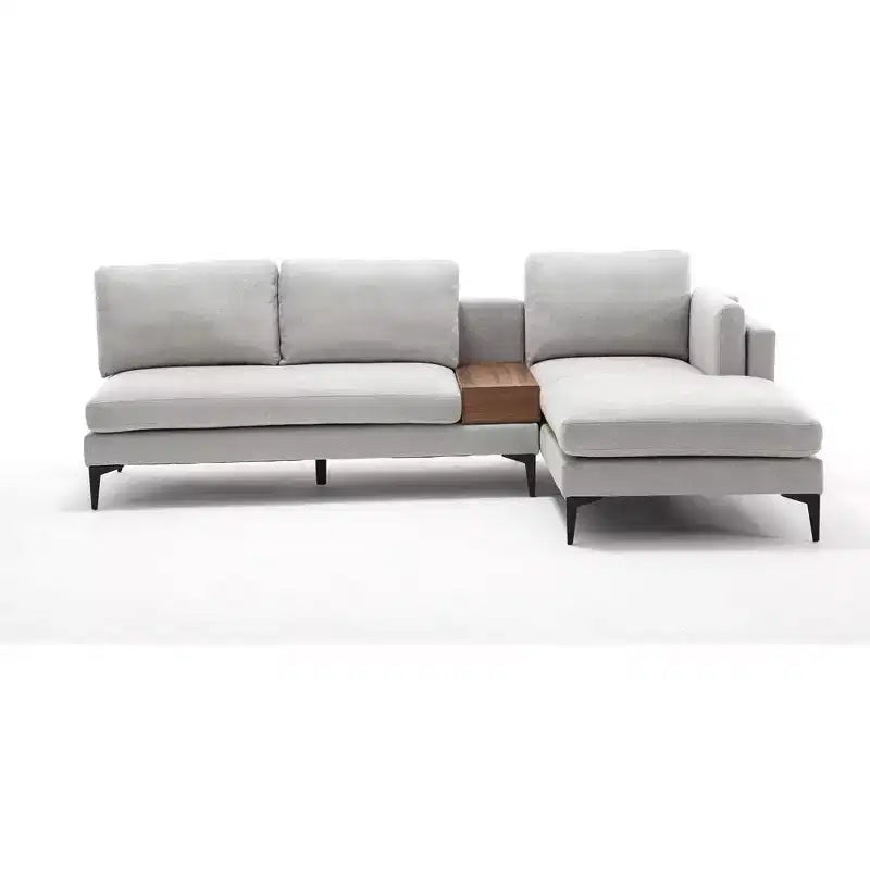 Canapé sectionnel 3 places minimaliste en forme de L avec méridienne réversible pour salon - Morden Fort