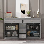 Commode de rangement polyvalente Meuble de rangement Buffet bahut Blanc/Noir/Gris