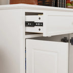 Commode de rangement polyvalente Meuble de rangement Buffet bahut Blanc/Noir/Gris