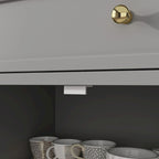 Commode de rangement polyvalente Meuble de rangement Buffet bahut Blanc/Noir/Gris