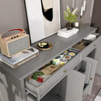 Commode de rangement polyvalente Meuble de rangement Buffet bahut Blanc/Noir/Gris