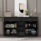 Commode de rangement polyvalente Meuble de rangement Buffet bahut Blanc/Noir/Gris