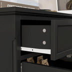 Commode de rangement polyvalente Meuble de rangement Buffet bahut Blanc/Noir/Gris