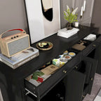 Commode de rangement polyvalente Meuble de rangement Buffet bahut Blanc/Noir/Gris
