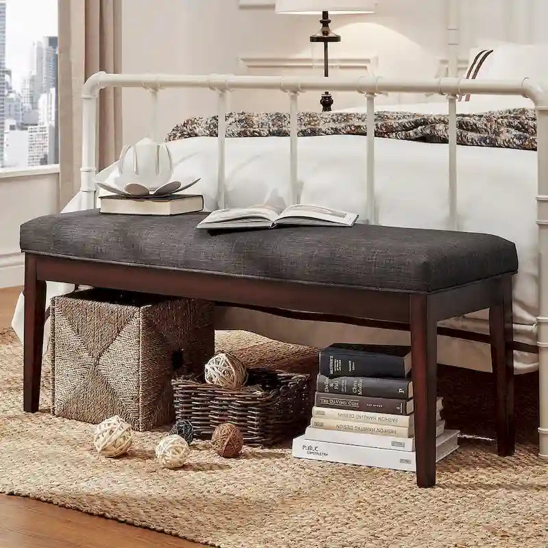 Banc Hawthorne au fini expresso rembourré par iNSPIRE Q Bold