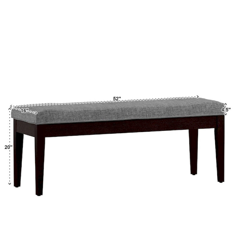 Banc Hawthorne au fini expresso rembourré par iNSPIRE Q Bold