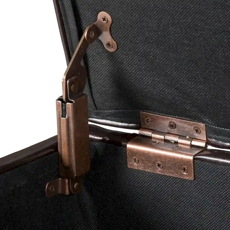 Banc de rangement en similicuir capitonné marron, 1 place