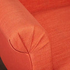 Chaise longue capitonnée beige / bleue / grise / orange / bordeaux avec rangement, simple