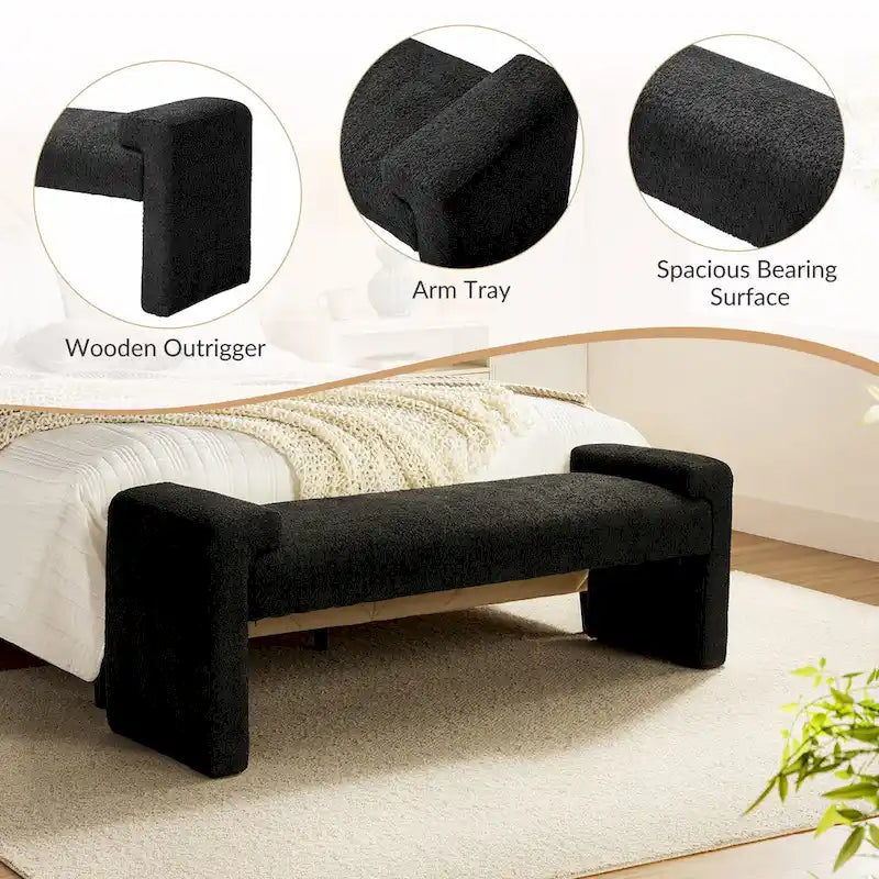Banc de chambre tapissé Roland par HULALA HOME