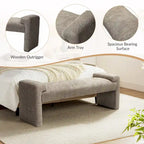 Banc de chambre tapissé Roland par HULALA HOME