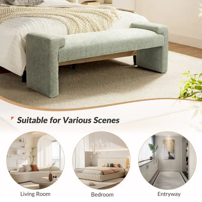 Banc de chambre tapissé Roland par HULALA HOME