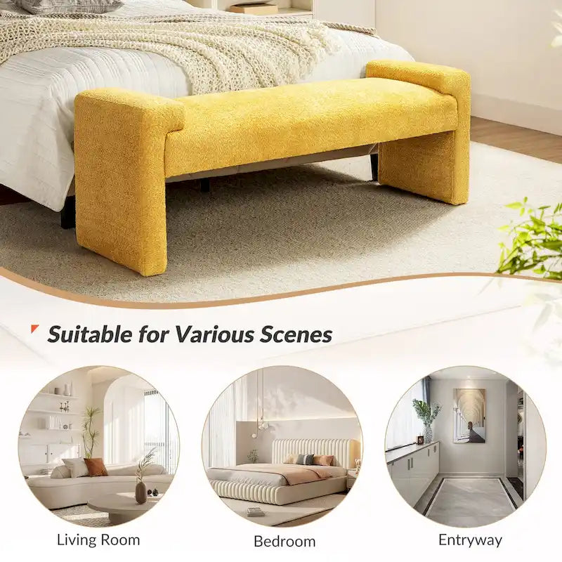 Banc de chambre tapissé Roland par HULALA HOME