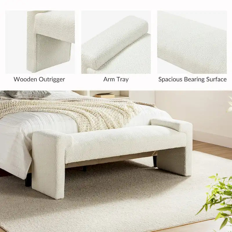 Banc de chambre tapissé Roland par HULALA HOME