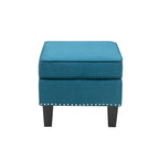 Repose-pieds/Ottoman d'appoint en tissu gris, une place