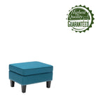 Repose-pieds/Ottoman d'appoint en tissu gris, une place