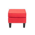 Repose-pieds/Ottoman d'appoint en tissu gris, une place