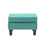 Repose-pieds/Ottoman d'appoint en tissu gris, une place