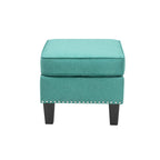 Repose-pieds/Ottoman d'appoint en tissu gris, une place