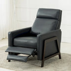 Fauteuil inclinable en similicuir, style milieu de siècle, individuel