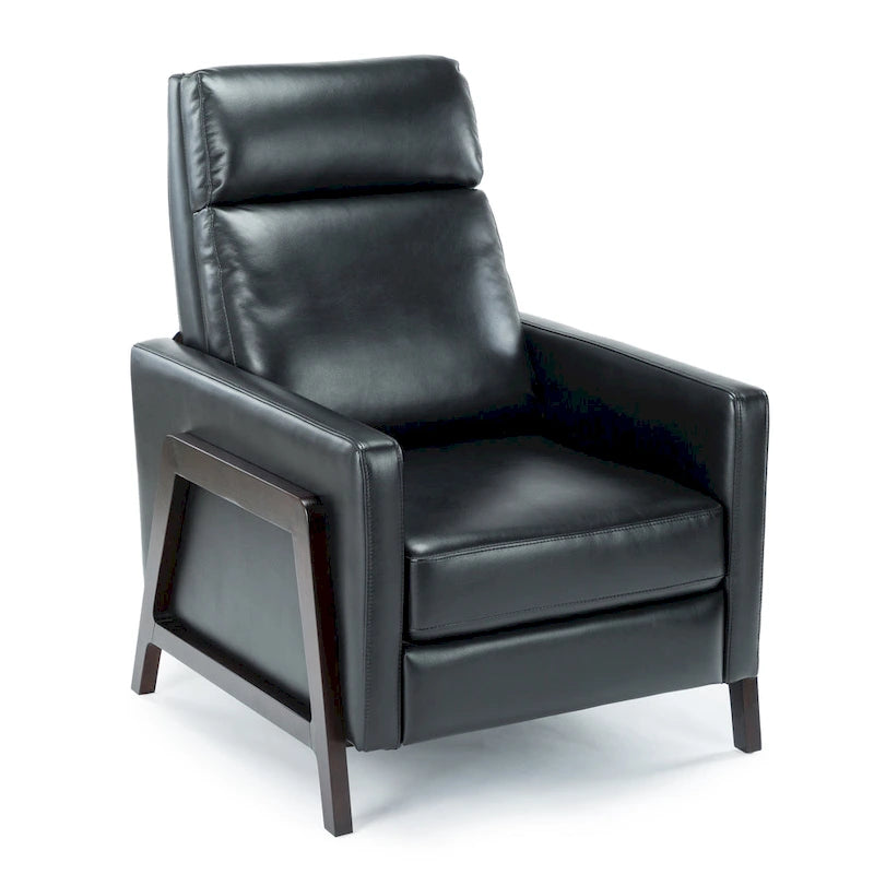 Fauteuil inclinable en similicuir, style milieu de siècle, individuel
