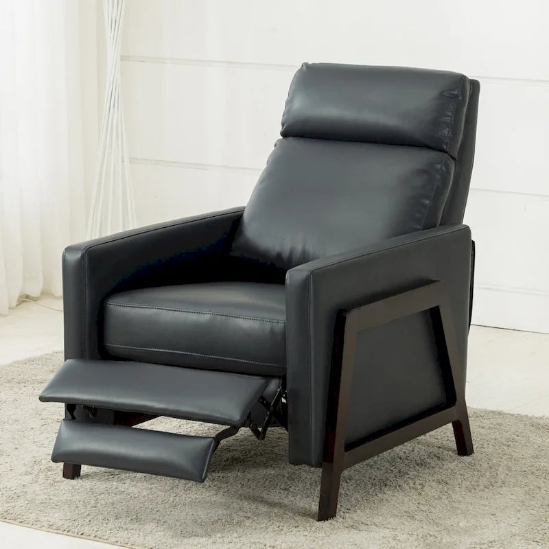 Fauteuil inclinable en similicuir, style milieu de siècle, individuel