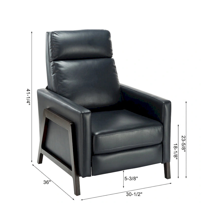 Fauteuil inclinable en similicuir, style milieu de siècle, individuel