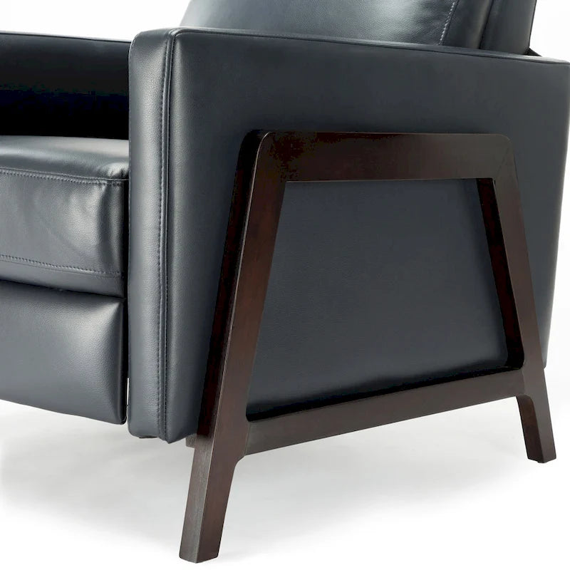 Fauteuil inclinable en similicuir, style milieu de siècle, individuel