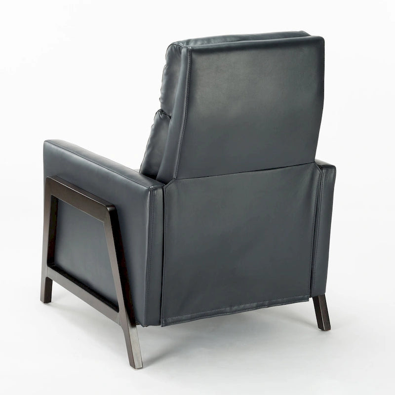 Fauteuil inclinable en similicuir, style milieu de siècle, individuel